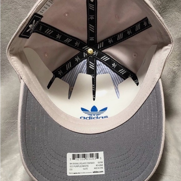 Adidas Trefoil Logo Fit ICE Purple Strapback Adjustable Baseball Cap NWOT - Picture 7 of 9